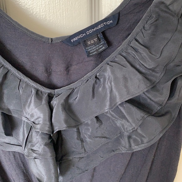 French Connection Cotton Modal Silk Ruffle Romper - Picture 4 of 6